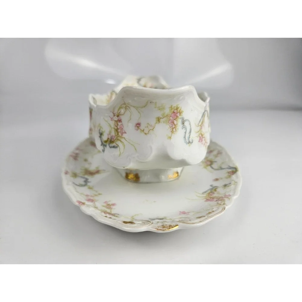 Haviland Limoges‎ Berry Bowl w Attached Underplate & Cabinet Plate